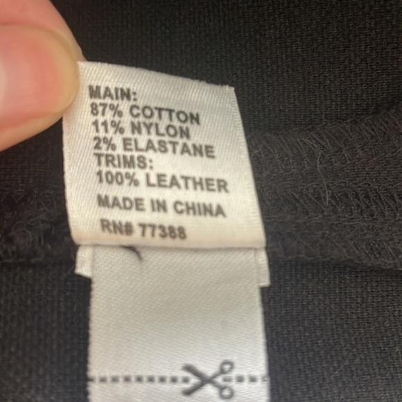 Madewell Leather Trim Black Boxy Cut Dress - Picture 10 of 10